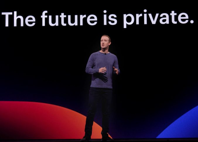 Mark Zuckerberg lors d'une conférence en avril 2019
