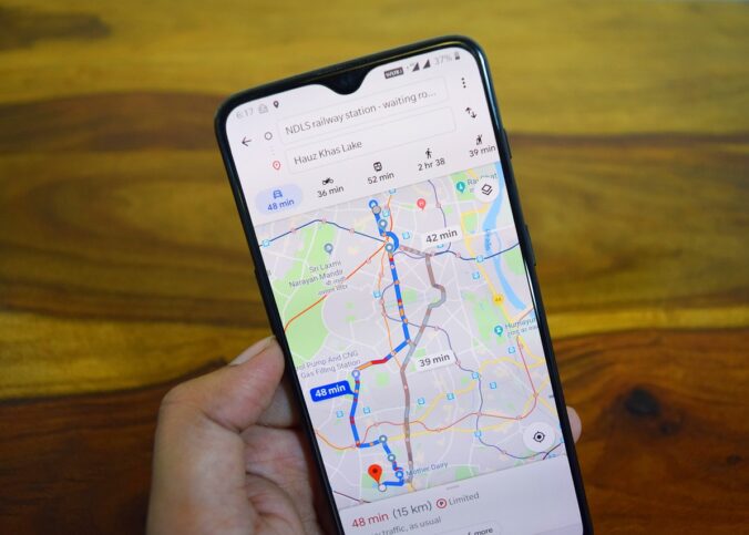 Google Maps sur un smartphone.